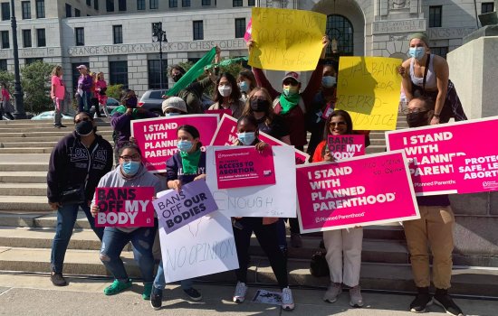 Women's March in Albany Saturday, October 2, at the West Capitol Park in Albany, including WGSS faculty, students, and alumni