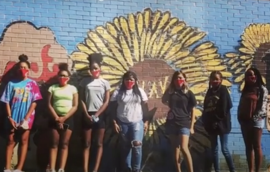 Girls Inc. Eureka! high school girls posing for a group photo