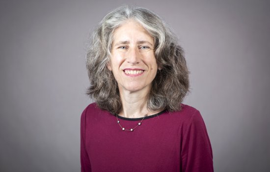 Julie Novkov, smiling in a purple sweater