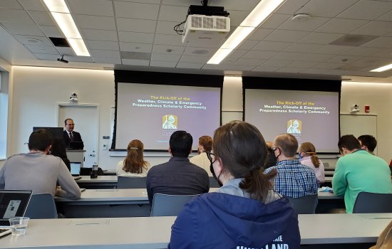 President Rodriguez kicks off the Weather, Climate and Emergency Preparedness Scholarly Community.