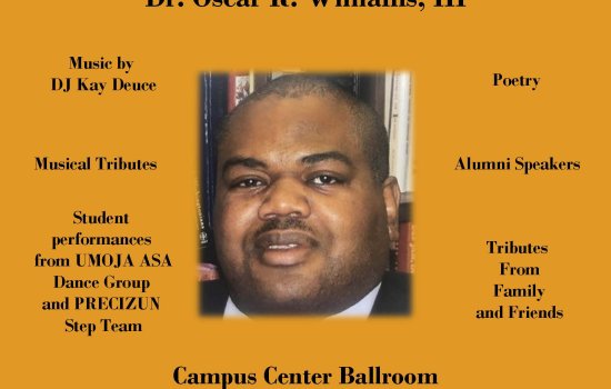 Dept of Africana Studies Remembrance Ceremony for Oscar Williams, III, Campus Center Ballroom, April 21, 2022