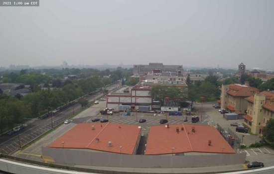 Hazy conditions seen at the NYS Mesonet site in Queens, July, 20 2021. 