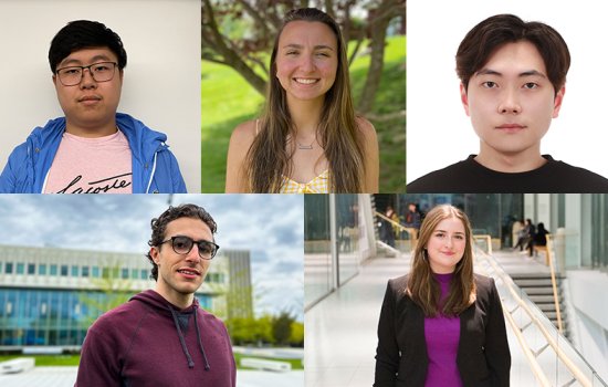 A composite of five headshots of the five 2023 Gordon Karp Award recipients.