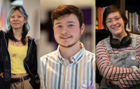 Portraits of Aster Li, Eric Warren and Melody Palmer