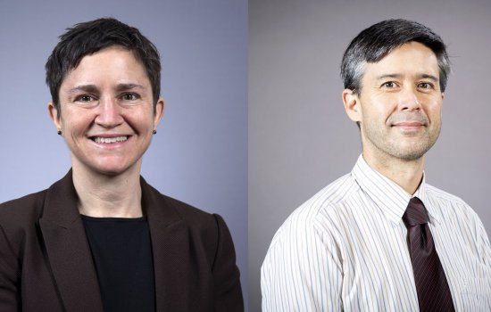 side by side protraits of Meredith Weiss and Michitake Aso