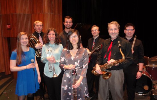 UAlbany's NanoJazz group performs indoors in 2019.