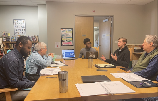 CEHC Students Talking to B’nai Sholom Reform Congregation