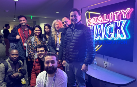 Dr. Catherine Dumas with her INF PhD students at MIT Reality Hack