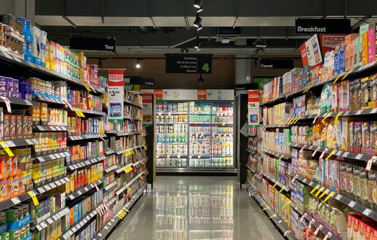 A grocery store aisle.