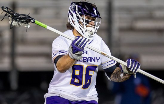 UAlbany long-stick midfielder Jake Piseno has been named the USILA Defensive Player of the Year.