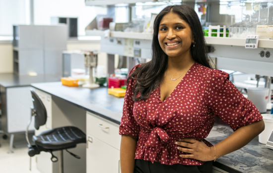Chancellor's award winner and Biology Major Leah Punnoose