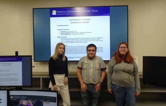 UAlbany VOST review a social media report sent to NYC Emergency Management following the NYC Marathon.