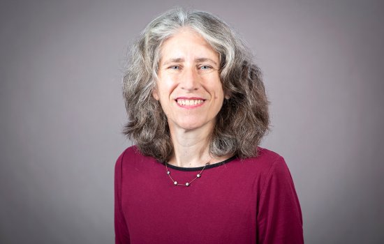 Julie Novkov, smiling in a purple sweater