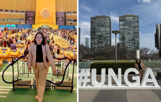 Chomolungma Tamang at the Women Breaking Barriers event at the United Nations.