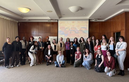 Students presenting at UAlbany Showcase 2025
