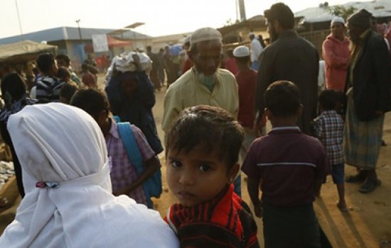 Rohingya refugees are shown in a Bangladesh camp. Rukhsana Ahmed writes that studies indicate a single introduction of COVID19 to this site housing 600,000 people would lead to up to 589,000 infected in 12 months. (Photo by Russell Watkins, U.K. Department for International Development)
