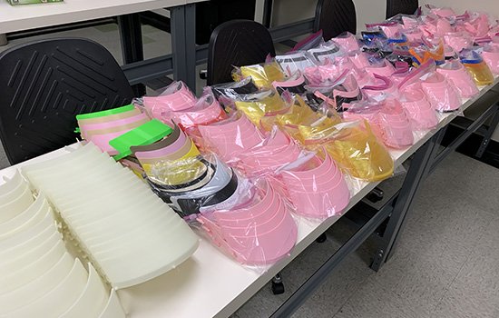 NIH approved medical face shields produced by CEAS volunteers