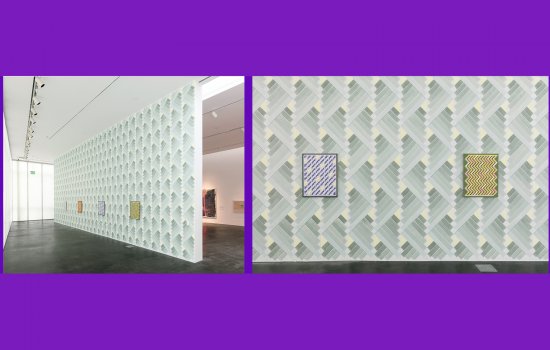 Two acrylic paintings on linen by Melissa Thorne