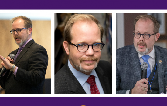 Dean Jason E. Lane speaking, headshot, speaking