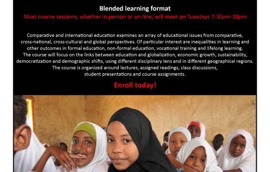 EEPL 666: Comparative Education Flyer - Fall 2020