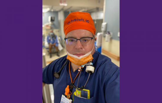 Man looking at the camera.