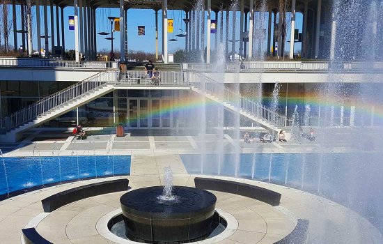 fountain rainbow