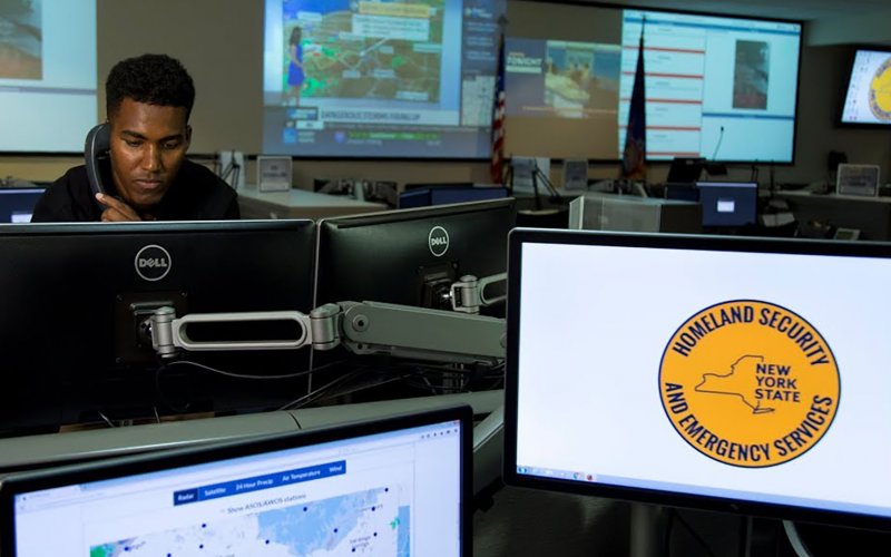 UAlbany grad student works in the state homeland security operations center