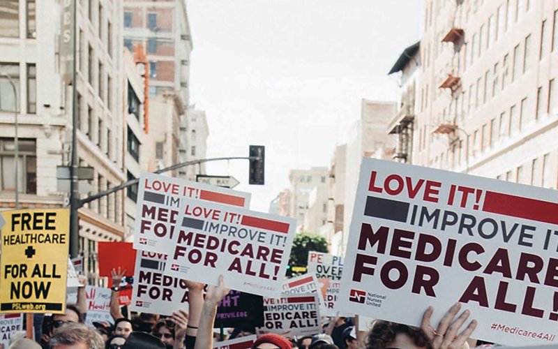 Medicare For All Rally signs Los Angeles 2017