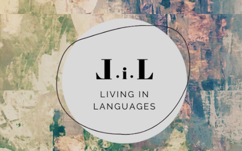 Part of the cover art for the first Living in Languages Journal, by Sarah Zaheb