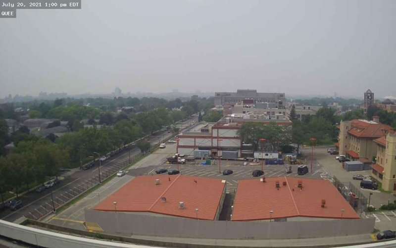 Hazy conditions seen at the NYS Mesonet site in Queens, July, 20 2021. 