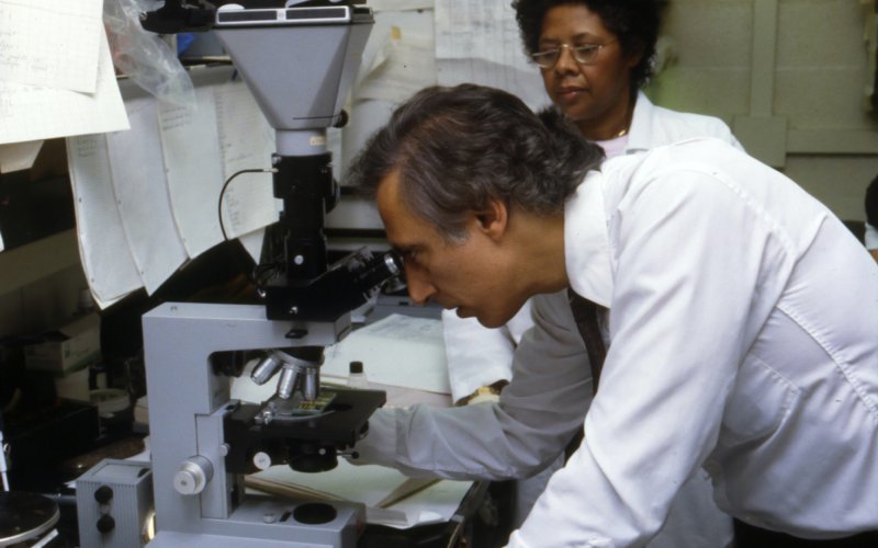 Robert Charles Gallo, former Biomedical Researcher. He is best known for his work with the Human Immunodeficiency Virus (HIV), the infectious agent responsible for the Acquired Immune Deficiency Syndrome (AIDS). He was the former Chief of Laboratory of Tumor Cell Biology at the National Institutes of Health. 1980.