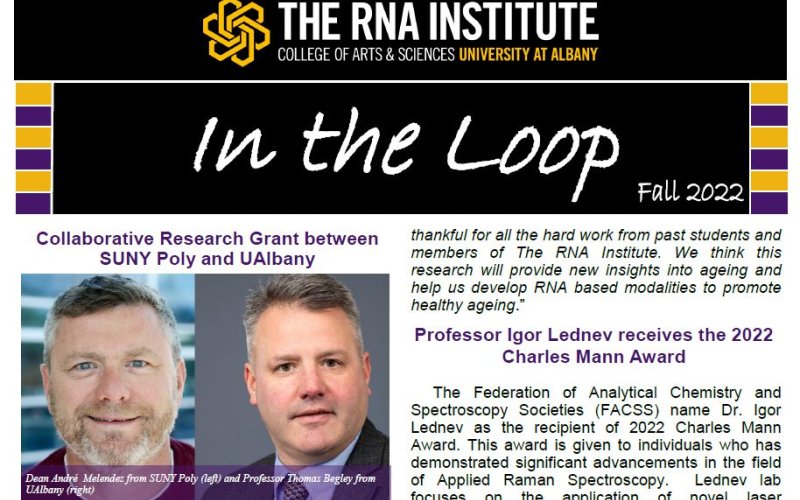 RNA Newsletter cover for fall 2023