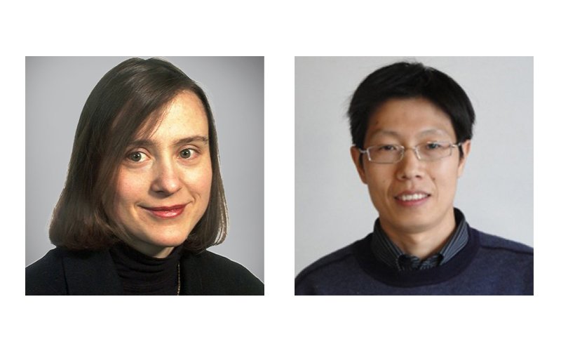 A composite of Professor Reinhold, left, and Professor Ying, right