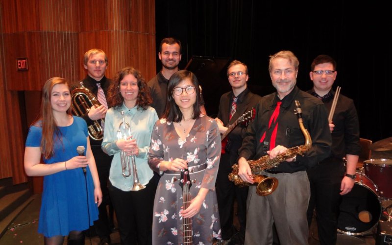 UAlbany's NanoJazz group performs indoors in 2019.