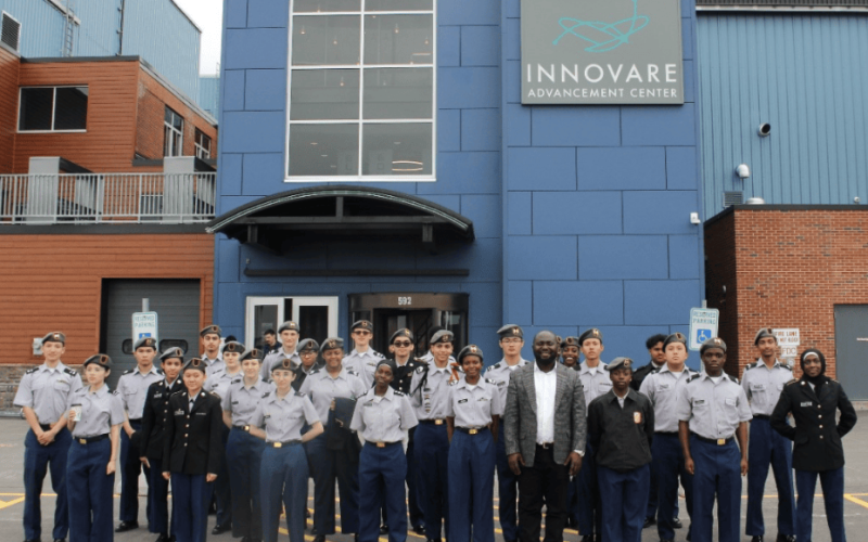 Benjamin Yankson with students at the Griffiss Institute