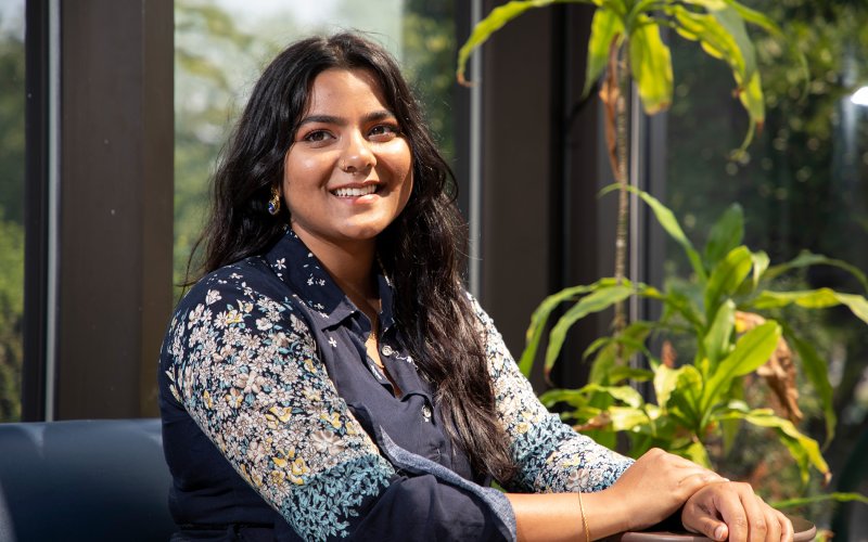 A portrait of Farzana Moshi.