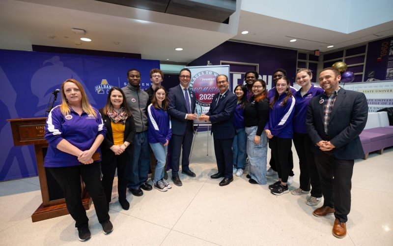 Student Affairs and Enrollment staff gather at celebration for the 2025 award