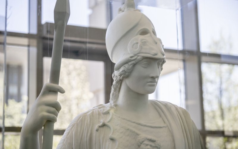 A statue of Minerva, goddes of wisdom