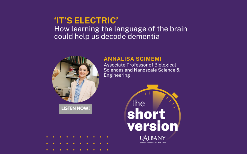 Annalisa Scimemi UAlbany Podcast The Short Version