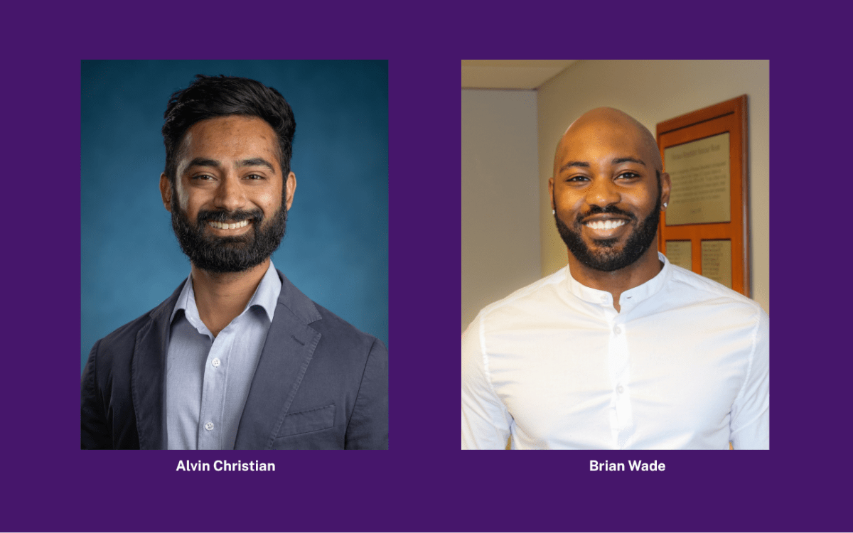 Headshots of Alvin Christian and Brian Wade
