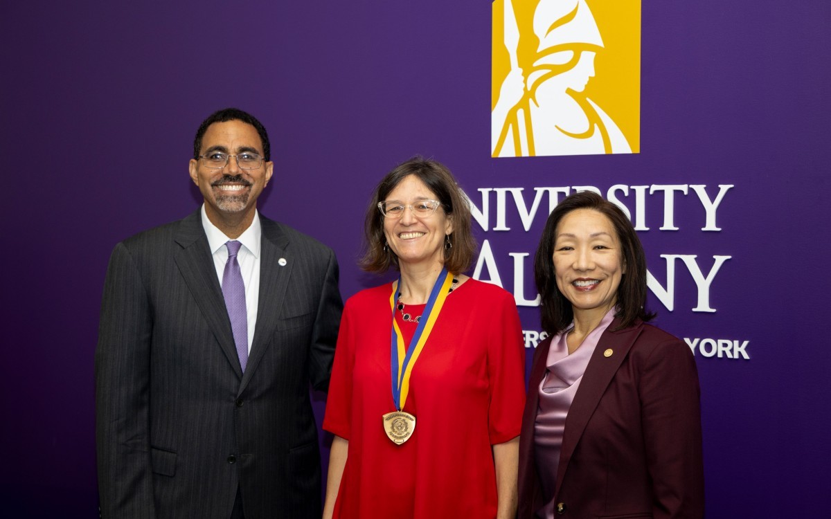 Professor Barbara Sutton and SUNY Chancellor