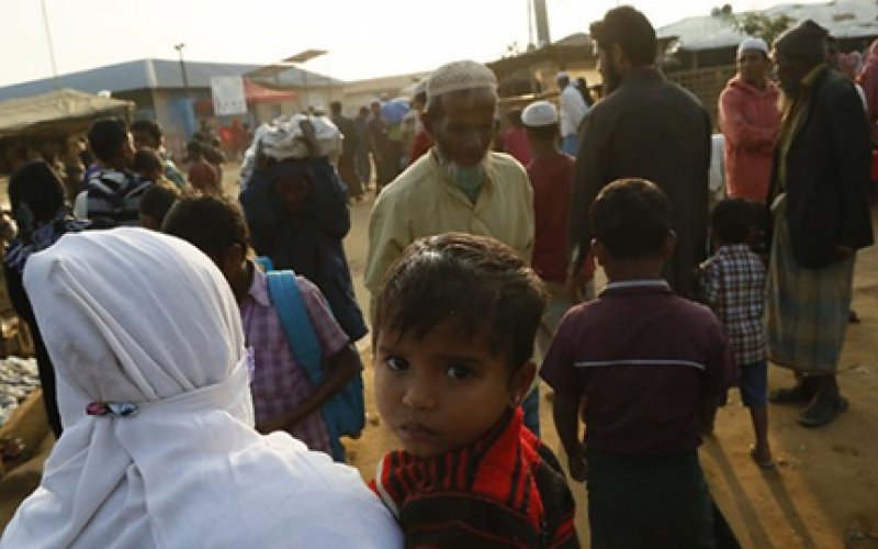 Rohingya refugees are shown in a Bangladesh camp. Rukhsana Ahmed writes that studies indicate a single introduction of COVID19 to this site housing 600,000 people would lead to up to 589,000 infected in 12 months. (Photo by Russell Watkins, U.K. Department for International Development)
