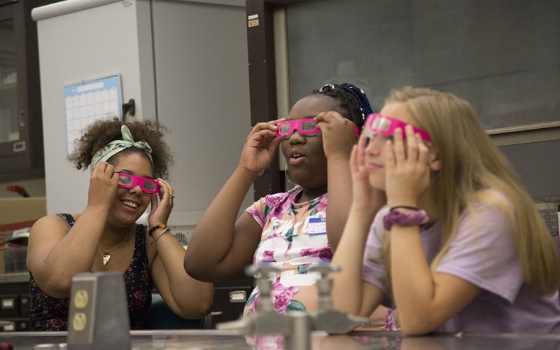 Students participate in last summer's Eureka! program at UAlbany