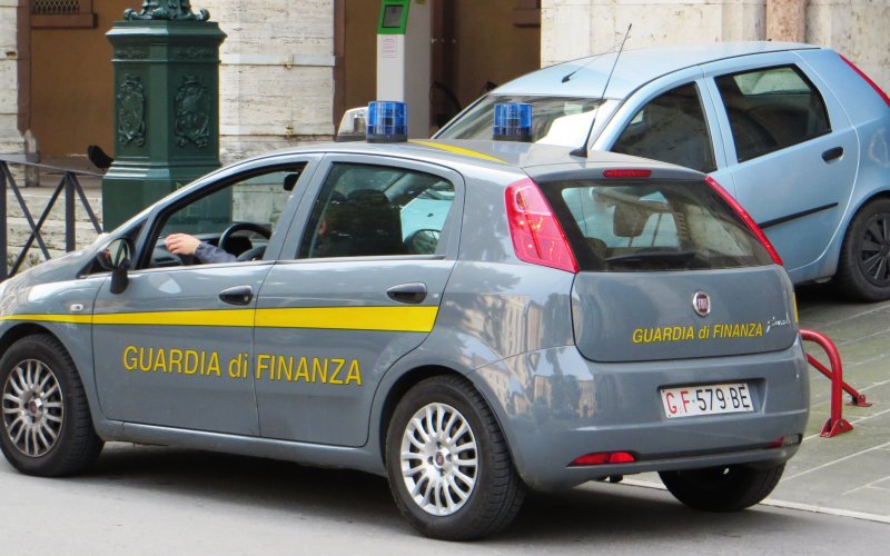 Guardia di Finanza police in central Rome.