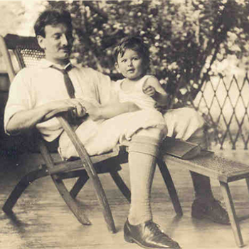 Lewis Mumford with son