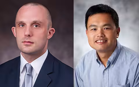 Dr. Joseph Torigian (left) and Dr. Xi Zhang