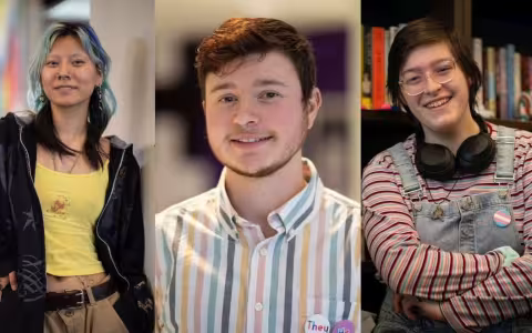 Portraits of Aster Li, Eric Warren and Melody Palmer