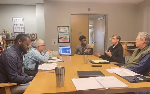 CEHC Students Talking to B’nai Sholom Reform Congregation