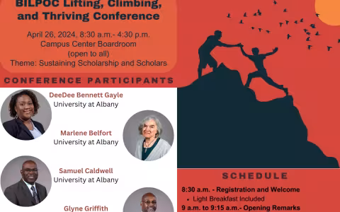 BILPOC 4/26/24 conference flyer with schedule