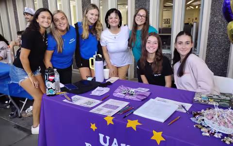 Camelia Lenart with students 